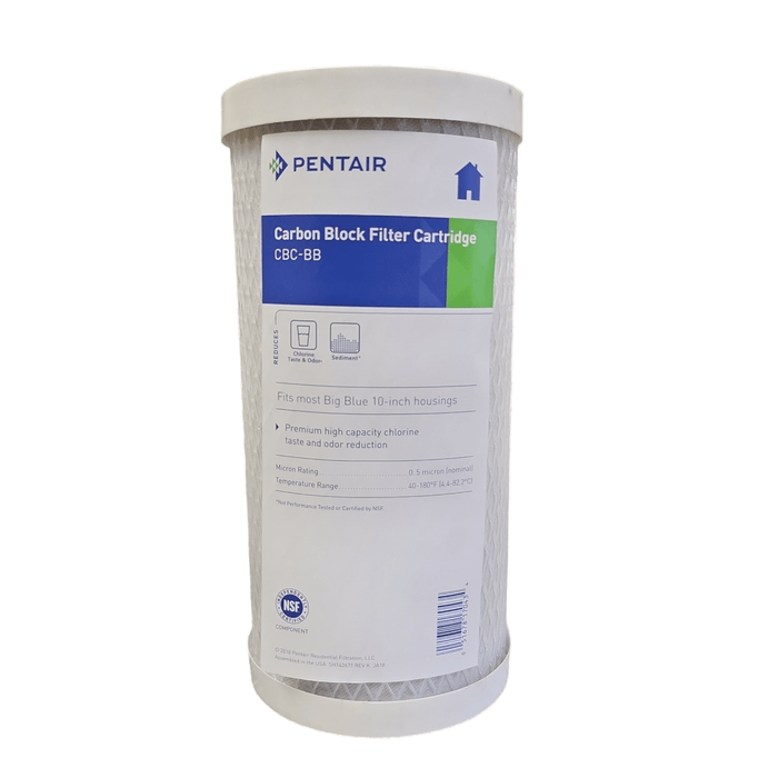 Pentek CBC-BB Carbon Filter Cartridge (155170-43) 4.5"x10" BB 0.5 Micron CBC/CBR2 Series 10"x4.5" Carbon Block Pentek By Pentair 1 Pack