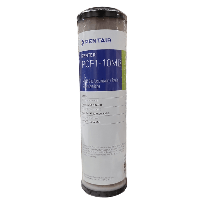 Pentek PCF1-10MB / 155273-43 Mixed Bed Deionization Cartridge 10" X 2.5" PCF Series/2.5"x10"Mixed Bed DI Pentek By Pentair 1 Pack
