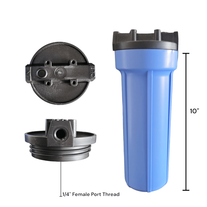 Blue Filter Housing Sump for Reverse Osmosis 10" by 2.5" Pentek Part Number 158114 Pentek 10"x2.5"Filter Housing Pentek By Pentair 1 Pack