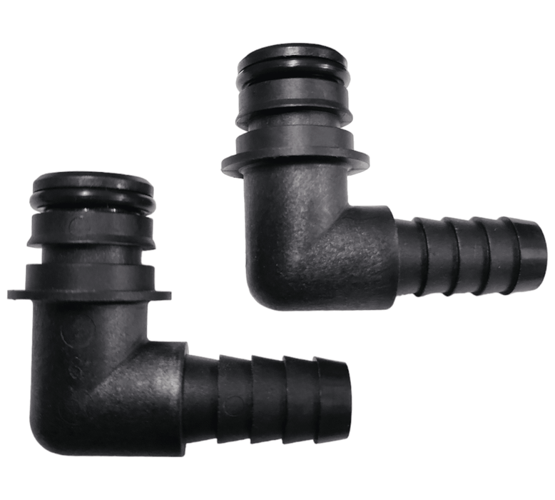 FLOJET- 20381-009 1/2" Hose Barb Elbow Quad Port Fitting (Pack of 2) FLOJET Quad Port Fittings Xylem Flojet 1 Pack