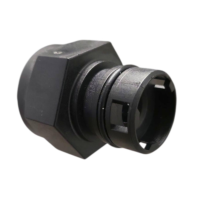 Fleck (60705-00) 1/2" QC X 1/2" FNPT; Plastic Less Flow Button 2510/5800 Drain Controller Fleck / Pentair