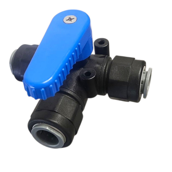 3- Way Ball Valve for 1/2" Polypropylene O.D tubing. SMC part#6403390 SMC 3-Way Ball Valve SMC