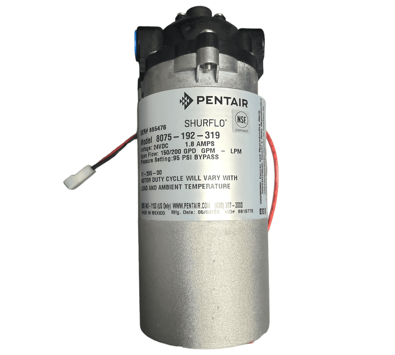 SHURflo 8075-192-319 Brushless DC RO Booster Pump 150-200 GPD 140 PSI 24VDC 8000 SERIES Booster Pump 150-200GPD Shurflo By Pentair