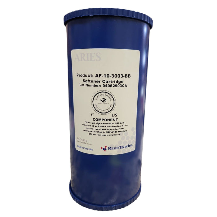Aries 10" by 4.5" Wide Water Softening Cartridge ( AF-10-3003-BB ) 4.5"x10" Blue WATER SOFTENING / 4.5" By 10" Aries