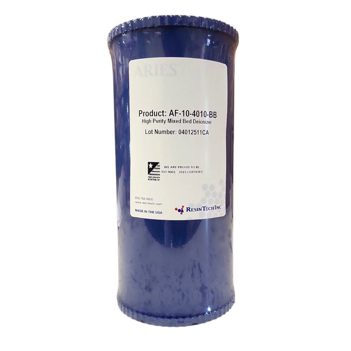 Aries 10" x 4.5"BB Mixed Bed Resin DI Cartridge ( AF-10-4010-BB) 4.5"x10"BB DI DEIONIZER H-Purity / 4.5" By 10" BB Aries