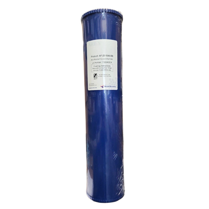 Aries Big Blue Coco GAC Filter Cartridge ( AF-20-1046-BB ) Size 4.5"x20" Aries 20"x4.5" Carbon Chloramine Removal Aries