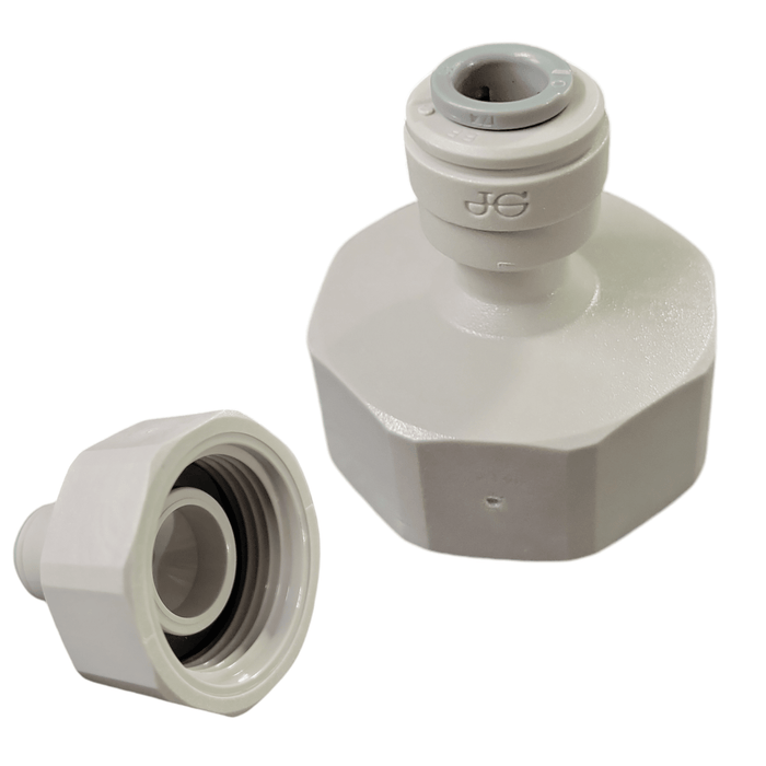 John Guest CI320816S Tap Adaptor - 1/4" x 3/4"BSP Thread FEMALE CONNECTOR FEMALE Grey Acetal JOHN GUEST 1-PC