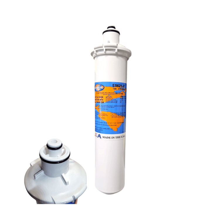 Omnipure E5621-P 12"x2.5" E-Series 1Mic Carbon Block Phosphate Scale Inhibitor Filter Carbon + Phosphate|Chlorine & Scale Inhibitor 12" Omnipure 1 Pack