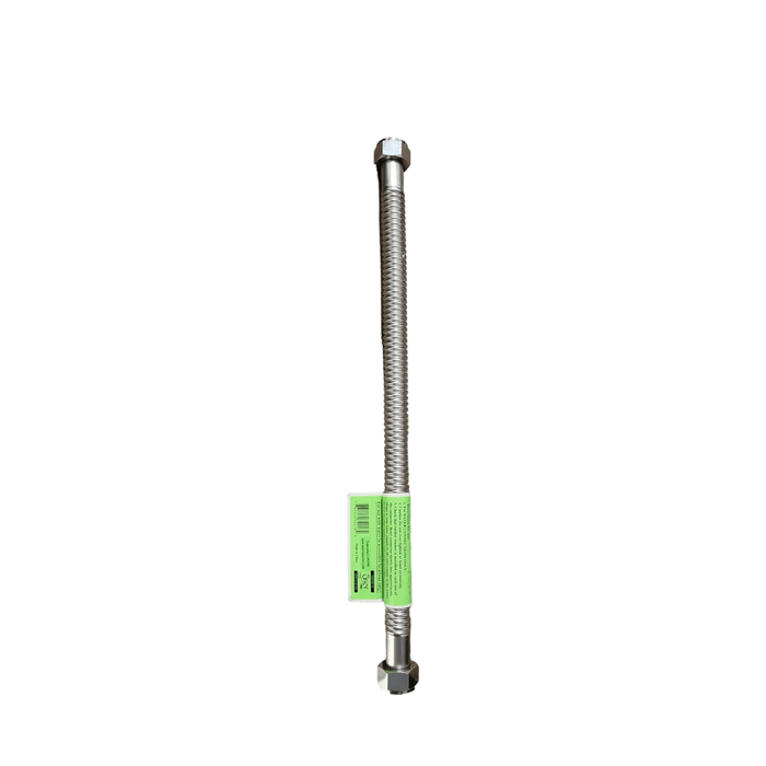 3/4" FIP Falcon Corrugated Super-Flex Water Heater Connector, 3/4" ID (18" Length) Falcon FF-18" 3/4" Female SS Flex Connectors Falcon Stainless 1 Pack
