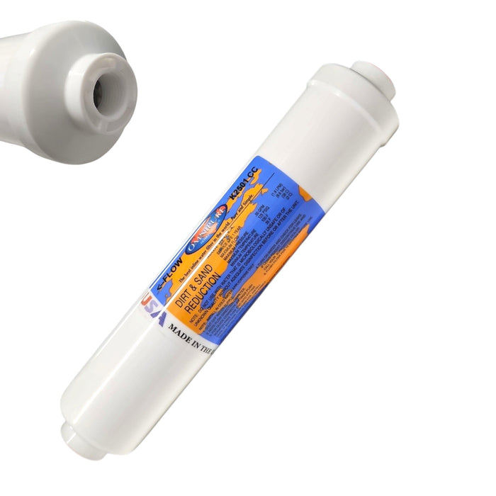 Omnipure K2501-CC 1M Dirt & Sand Reduction 10"x 2" for 3/8"FPT Dirt & Sand Removal 3/8" FPT Omnipure 1 Pack