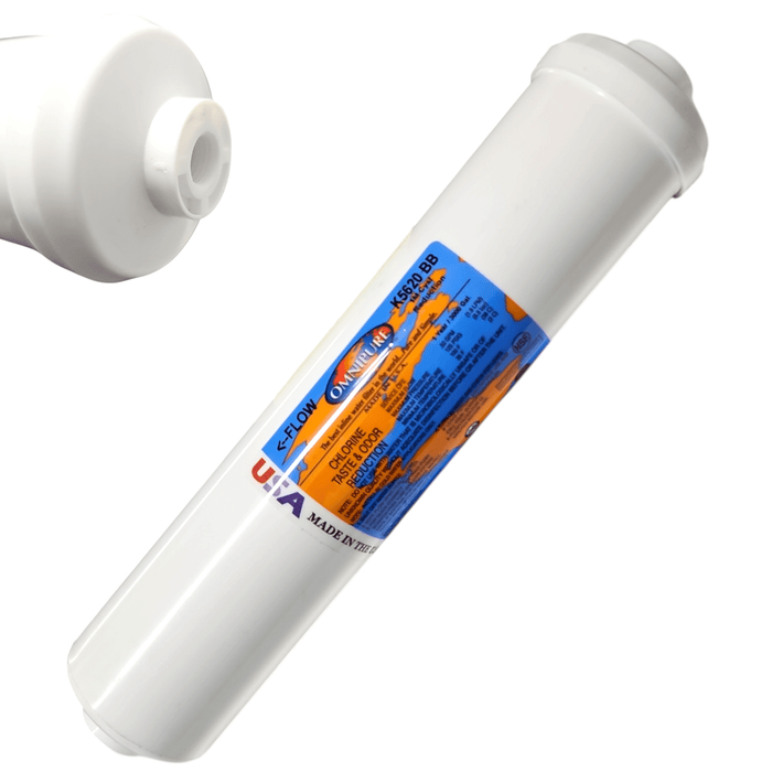 Omnipure K5620-BB Inline Carbon Block 1mic CTO/Lead/Cyst - 12 x 2.5 1/4 FPT Filter Carbon Block| Chlorine |Lead |Cyst 1/4"FPT Omnipure 1 Pack