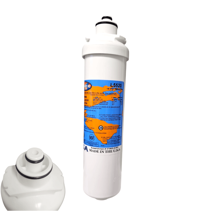 Omnipure L5520 Plus Chlorine Reduction Water Filter 2.5"x10" L-Series|Chlorine Reduction|10"Length Omnipure 1 Pack