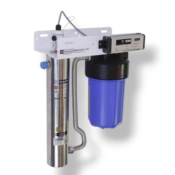 UV Dynamics MR320E-TP1/100 Mini Rack UV Water Purification System – 10 GPM, Stainless Steel, 120V UV Dynamics Mini Rack 2-Stage UVDynamics