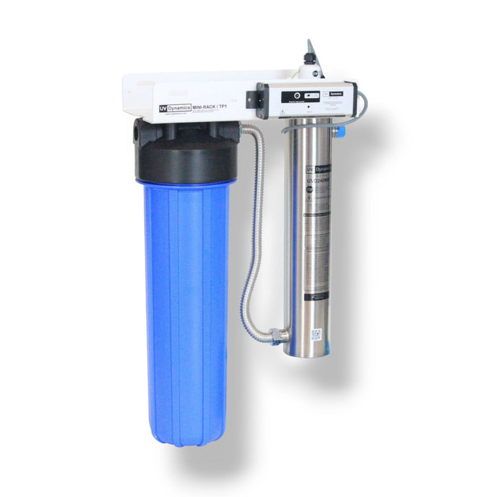 UV Dynamics MR320E-TP1/200 Mini Rack UV Water Purification System – 10 GPM, Stainless Steel, 120V UV Dynamics Mini Rack 2-Stage UVDynamics