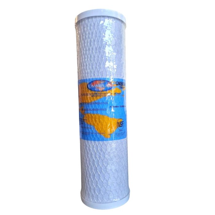 Omnipure OMB934-10M-P 9-3/4 Coconut Shell Carbon Block 10mic Filter w/ Phosphate Omnipure Carbon Filters Omnipure 1 Pack