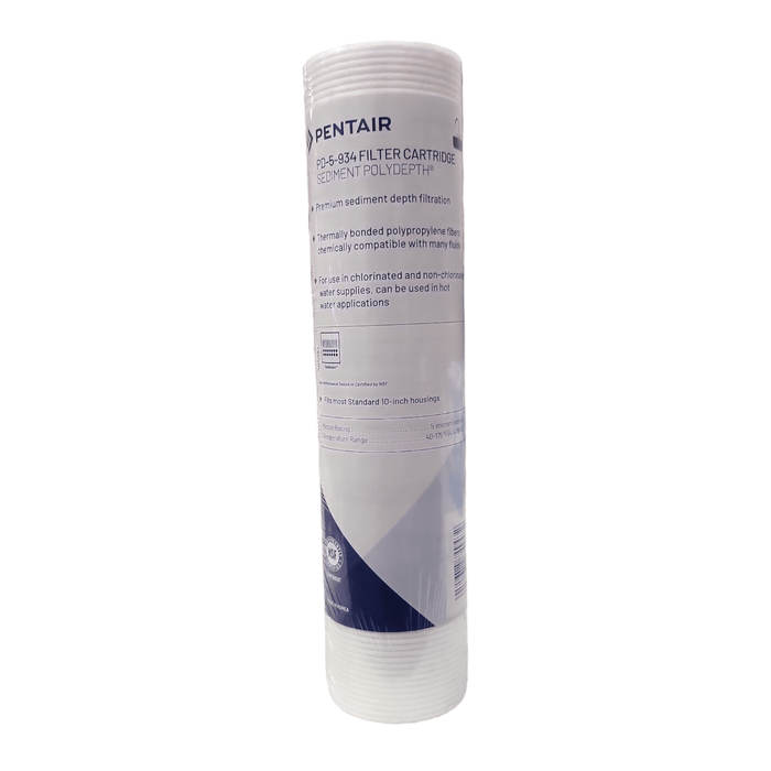 Pentek PD-5-934 Sediment Filter Cartridge 5 Micron size 2"x10" (155749-43) P/PD Series/10"x2.5" Polypropylene Pentek By Pentair 1 Pack