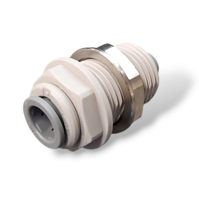 John Guest PI121208S Bulkhead Union - 3/8 x 1/4 REDUCING BULKHEAD UNION Grey Acetal JOHN GUEST 1-PC