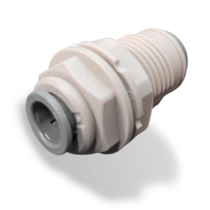 John Guest PI1212S Bulkhead Union - 3/8 x 3/8 BULKHEAD UNION Grey Acetal JOHN GUEST 1-PC