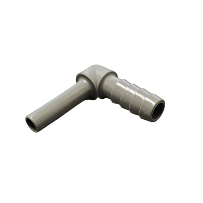 John Guest PI290810S Stem Elbow Barb Connector - 1/4" OD Stem x 5/16" ID Barb STEM TO HOSE BARB ELBOW Gray Acetal JOHN GUEST 1 Pack