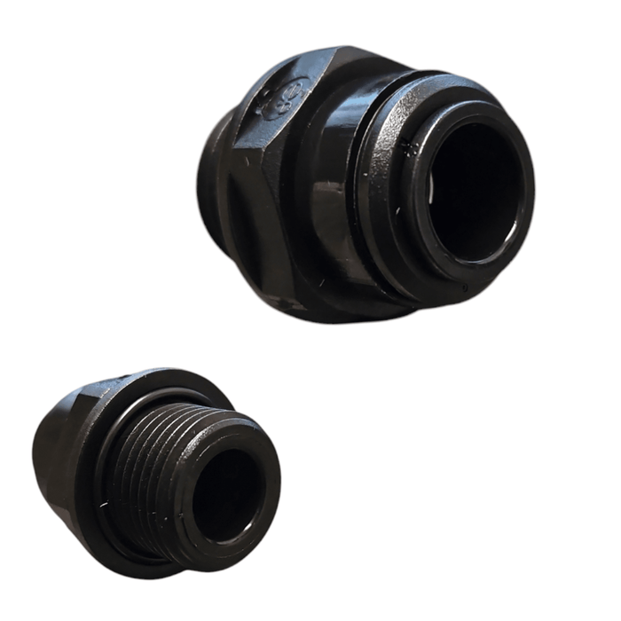 John Guest PM011214E Male Connector Black Plastic Size 12MM x 1/2"Bsp Metric Male Connector Black Acetal JOHN GUEST