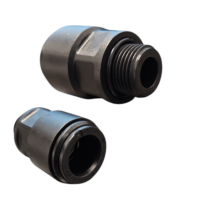 John Guest PM011513E Male Connector Black Plastic Size 15 MM x 3/8"Bsp Metric Male Connector Black Acetal JOHN GUEST 1 Pack