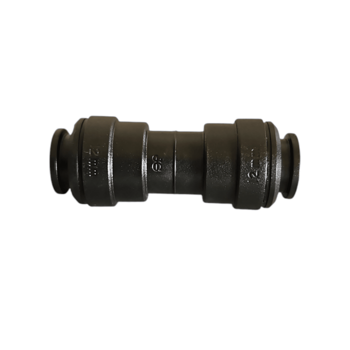 John Guest PM0412E Black Union Connector Size 12MM Metric Union Connector Black Acetal JOHN GUEST 1 Pack