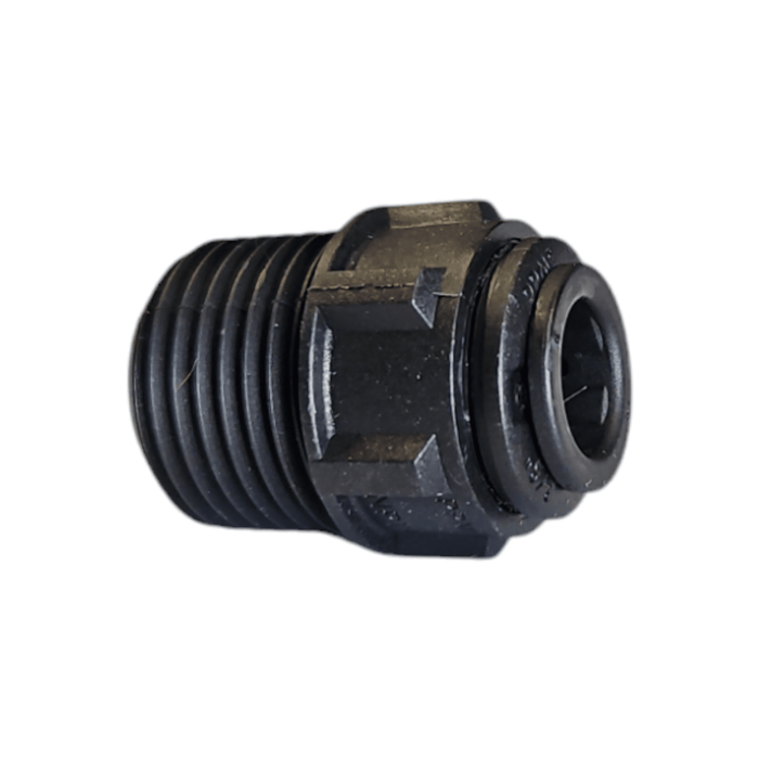 John Guest PP011224E 3/8" x 1/2" Black Male Connector Polypropylene NPTF Male Connector Black Polypropylene JOHN GUEST 1 Pack