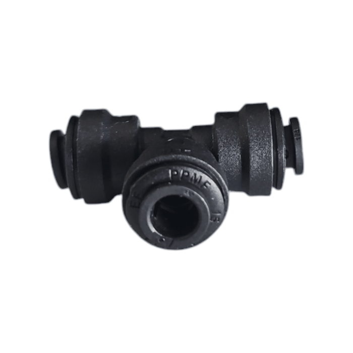 John Guest Quick Connect Fitting 1/4” Tee Black - PP0208E Tee Connector Black Polypropylene JOHN GUEST 1 Pack