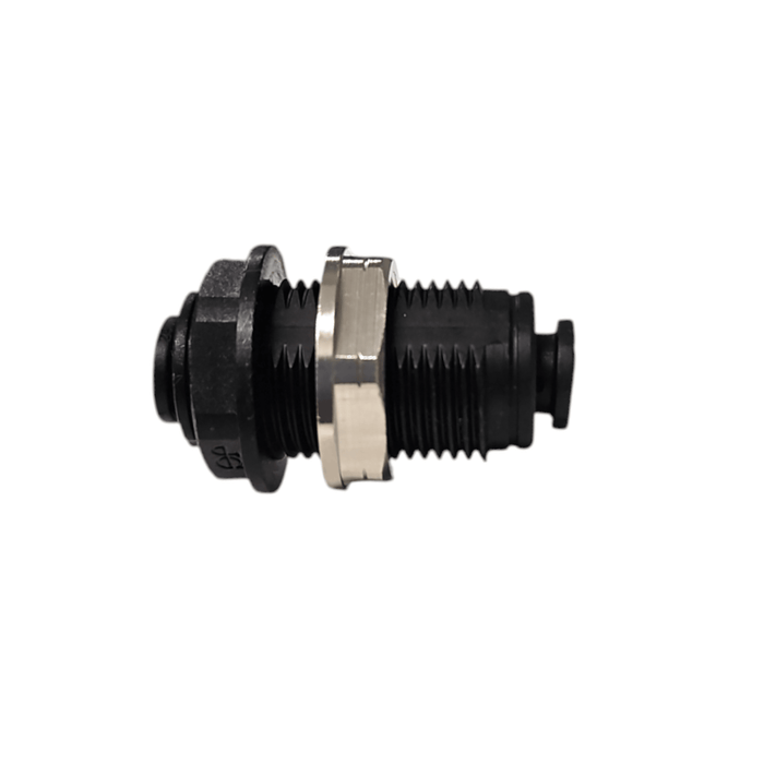 John Guest Bulkhead Union PP1208E Black Polypropylene 1/4" Bulkhead Union Black Polypropylene JOHN GUEST 1 Pack