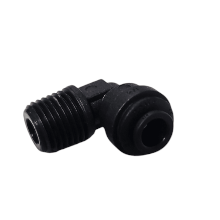 John Guest Fixed Elbow PP480822E Black Polypropylene 1/4"x 1/4" NPTF Fixed Elbow Adaptor Black Polypropylene JOHN GUEST 1 Pack