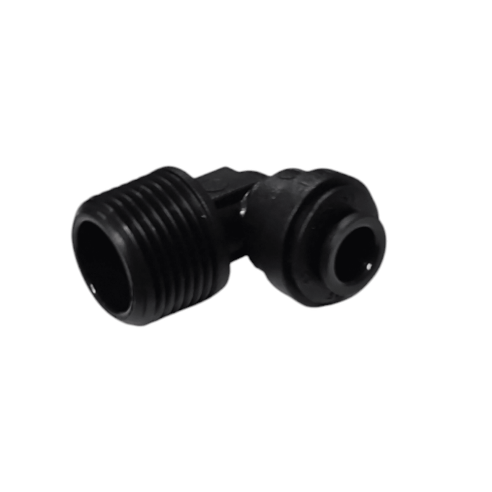 John Guest Fixed Elbow PP480823E Black Polypropylene 1/4"x 3/8" NPTF Fixed Elbow Adaptor Black Polypropylene JOHN GUEST 1 Pack