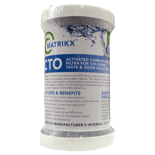 Matrikx 32-250-5-MATRIKX CTO 5-Micron 2.5" X 5" Chlorine/Taste/Odor, Sediment/Dirt/Rust (Copy) 5 Micron For Chlorine/Taste/Odor KX MATRIKX 1 Pack