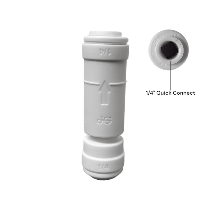 John Guest Check Valve (1/4SCV) 1/4" 0.3 psi Crack Pressure White Check Valve John Guest 1 Pack