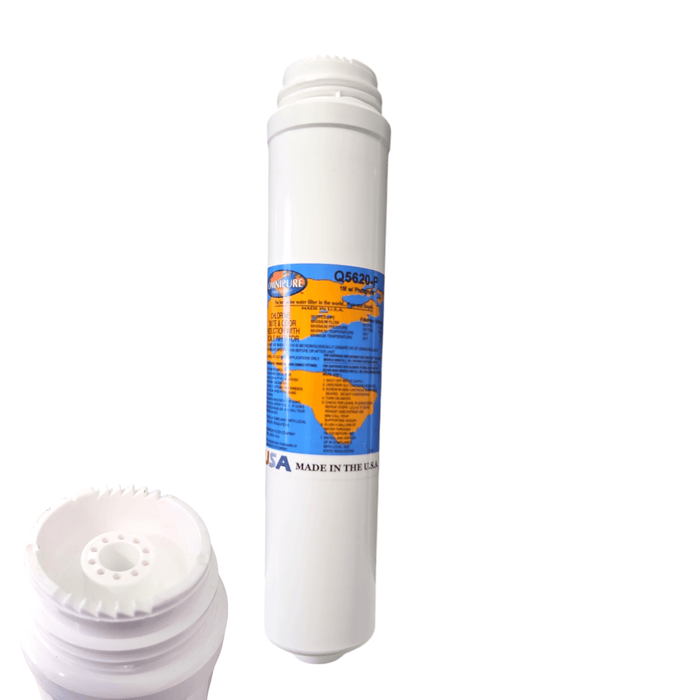 Omnipure Q5620-P Granular Carbon Filter 1 Micron with Phosphate for Scale Inhibitor 2.5" x 12" (Copy) GAC|Chlorine Taste Reduction |12"Length Omnipure 1 Pack