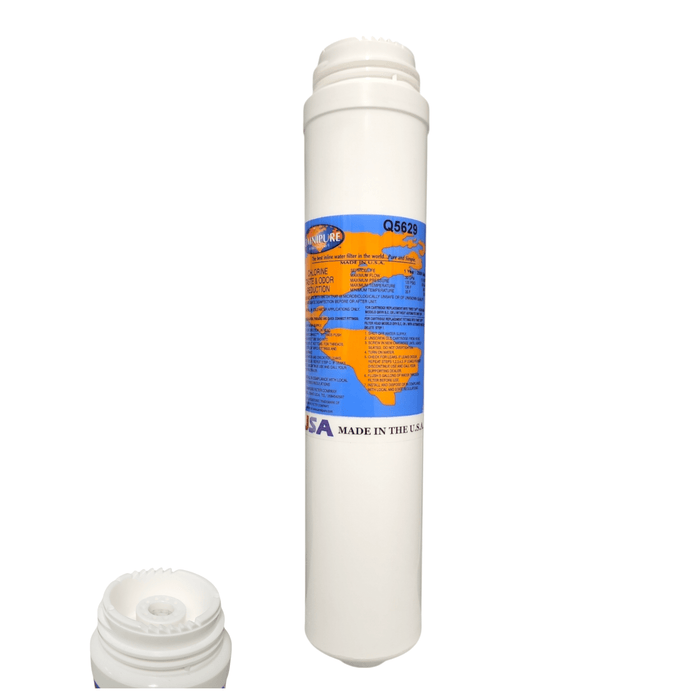 Omnipure Q5629 Carbon Block Water Filter with Chloramine Reduction 1 Micron GAC|Chlorine Taste Reduction |12"Length Omnipure 1 Pack