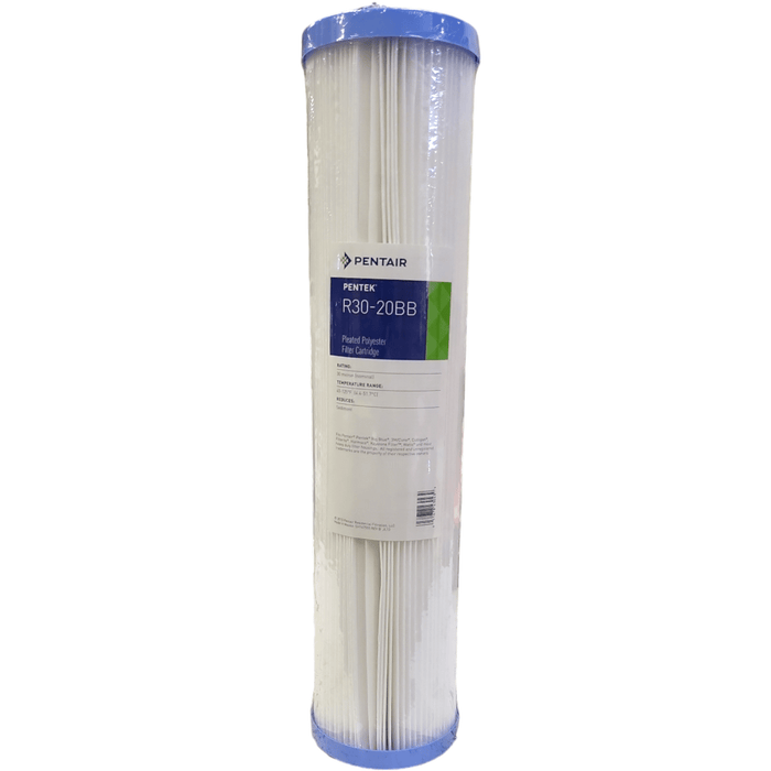 Pentek R30-20BB Pleated Sediment Filter 20"x4.5" (155430-43) 30 Micron R Series/20"x4.5" Wide Pleated Poly Filter Pentek By Pentair 1 Pack