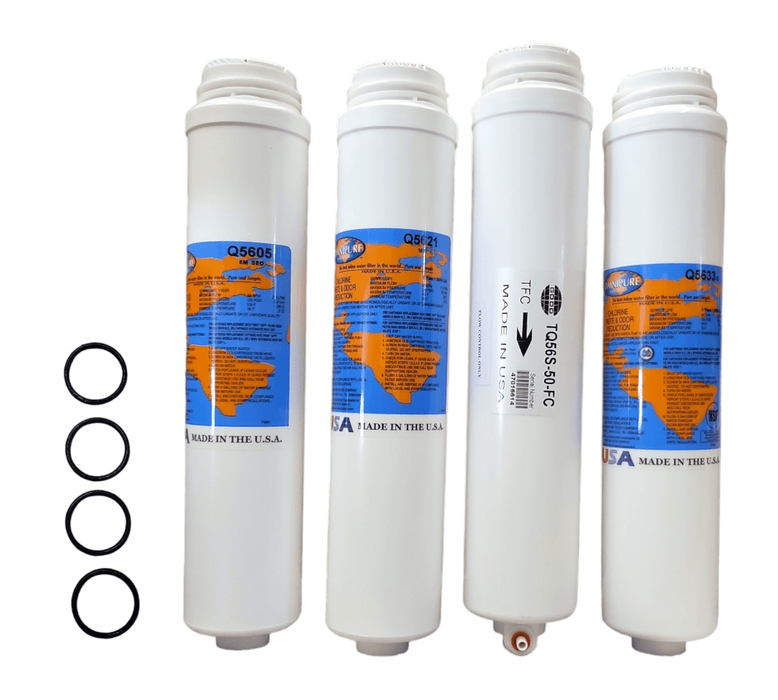 PuROTwist RO Filter Replacement Kit with 50 GPD Membrane with Q5621 Omnipure Filters PuROTwist RO Replacement Kit Omnipure
