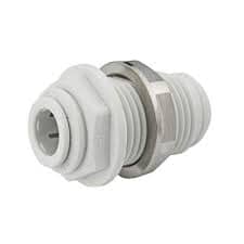 John Guest PP1212W Bulkhead Union Polypro - 3/8 Bulkhead Union John Guest