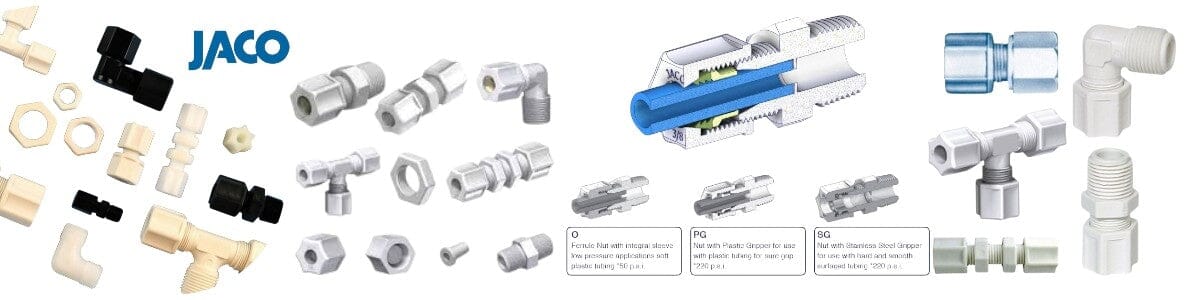 JACO Polypropylene  (PPG) High Pressure Compression Fittings