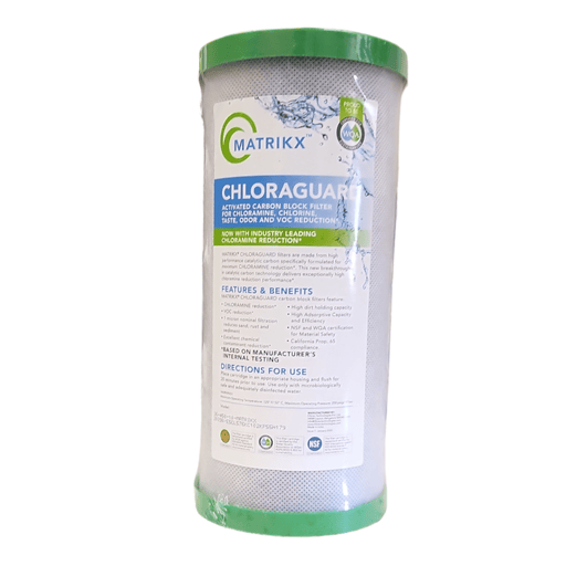 MATRIKX 36-450-10-MATRIKX 1 Micron 4.5"x10" BB ChloraGuard Chloramine 1 MICRON For CHLORAMINE,VOC KX MATRIKX 1 Pack