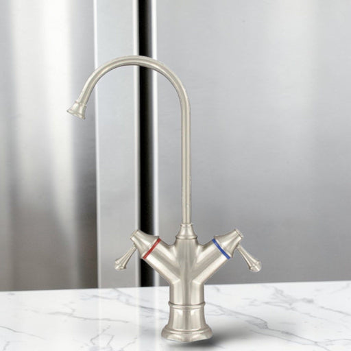 Tomlinson Designer Hot/Cold Faucet Satin Nickel - 1020899 - Lead Free Tomlinson Designer Hot/Cold Faucets Tomlinson 