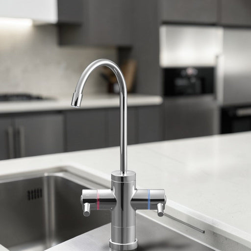 Tomlinson Contemporary Hot/Cold Faucet Brushed Stainless - 1020912 Tomlinson Contemporary Hot/Cold Faucets Tomlinson 