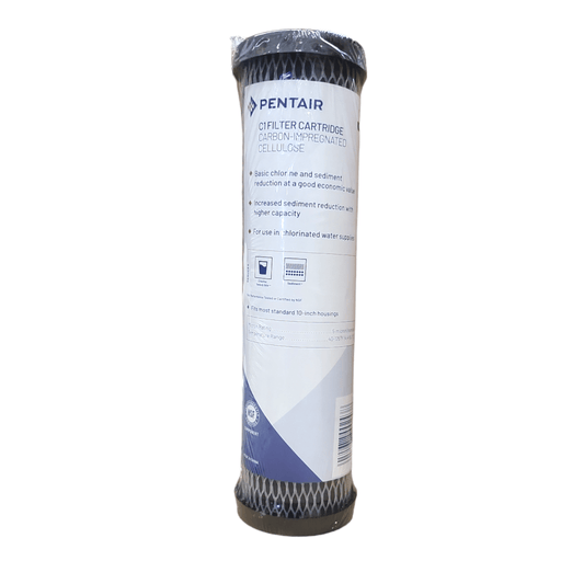 Pentek C1 / 155002-43 Carbon Impregnated Cellulose Filter 2.5"x10" 5 Micron C/NCP Series 10" x 2.5" Impregnated Cellulose Pentek By Pentair 