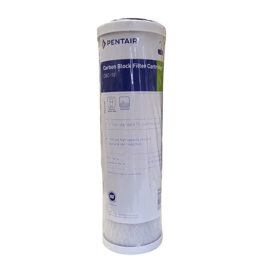 Pentek CBC-10 Carbon Filter Cartridge (155162-43) 2.5"x10" 0.5 Micron CBC/CBR2 Series 10"x2.5" Carbon Block Pentek By Pentair 