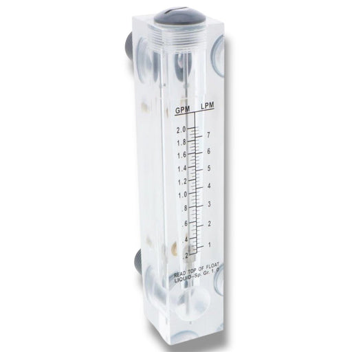 Axeon 200898 Inline Flow Meter 1-5 GPM, 1/2" MNPT x 1/2" MNPT AXEON Low Flow Meters AXEON 1-Pack 