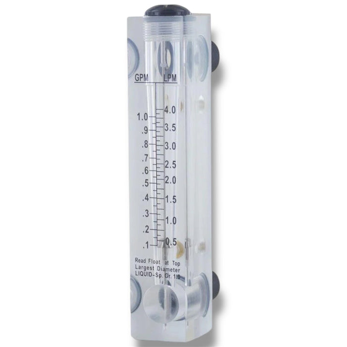 Axeon 203849 Inline Flow Meter 0.1-1 GPM, 1/2" MNPT x 1/2" MNPT AXEON Low Flow Meters AXEON 1-Pack 