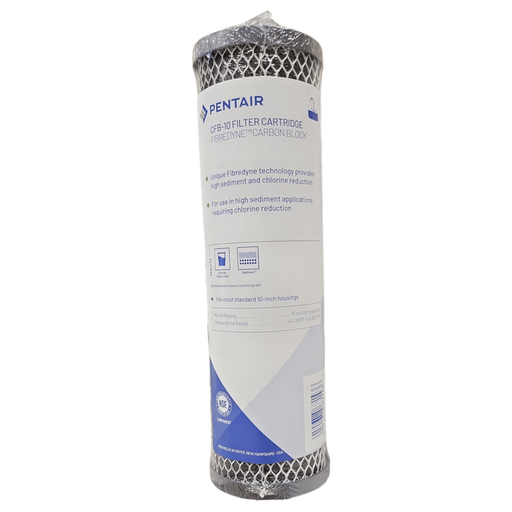 Pentek 255671-43 CFB-10 Fibredyne Modified Carbon Block 10 mic Filter 10" x 2.5" CFB/CFB Plus Series 10"x2.5" Fibredyne Filter Pentek By Pentair 1 Pack 