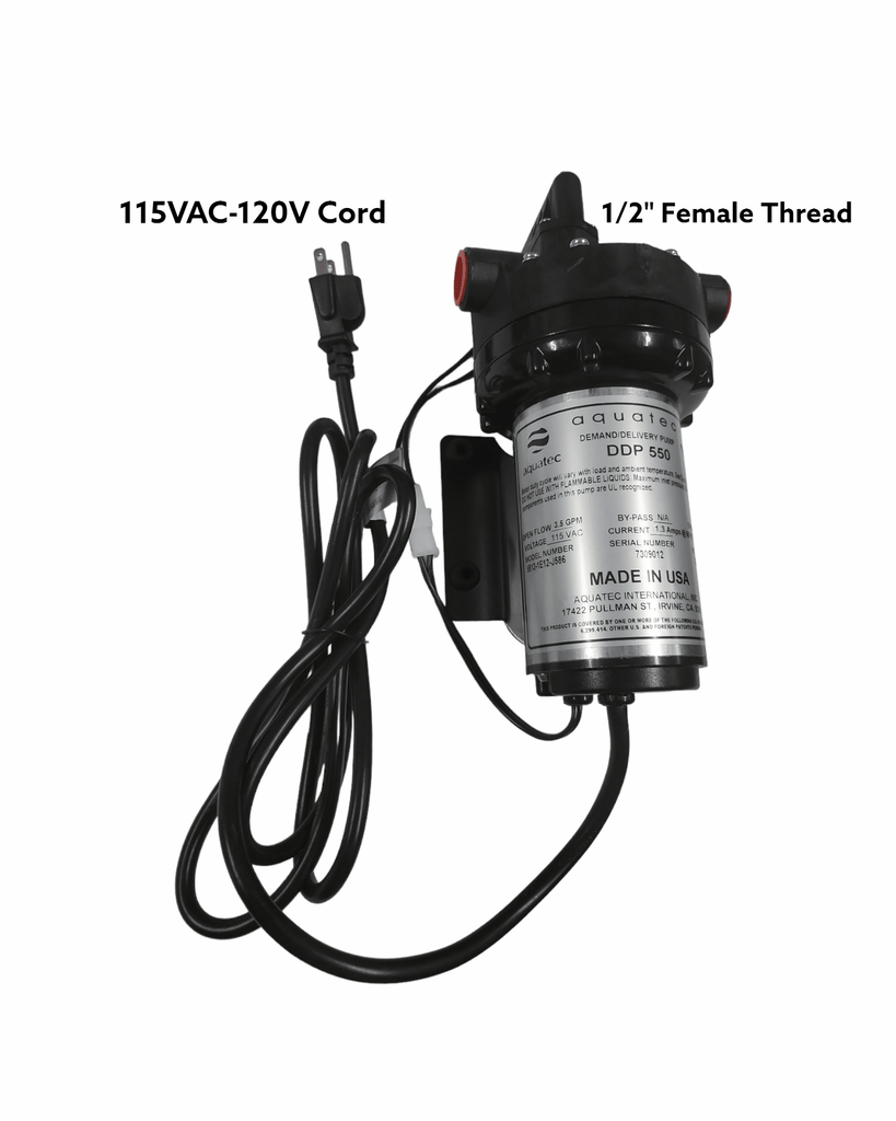 Aquatec 5513-1E12-J586 Pump 3.5 Gpm, 1/2 FPT, 115VAC