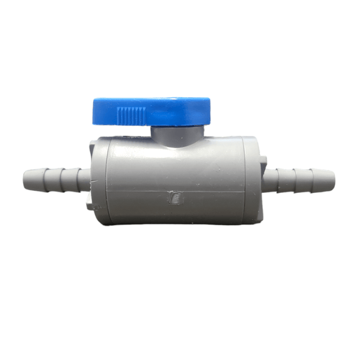 1/4" Barb PVC Ball Valve Inline, Seat Material: Buna-N 6380390 Barb PVC Ball Valve Inline SMC