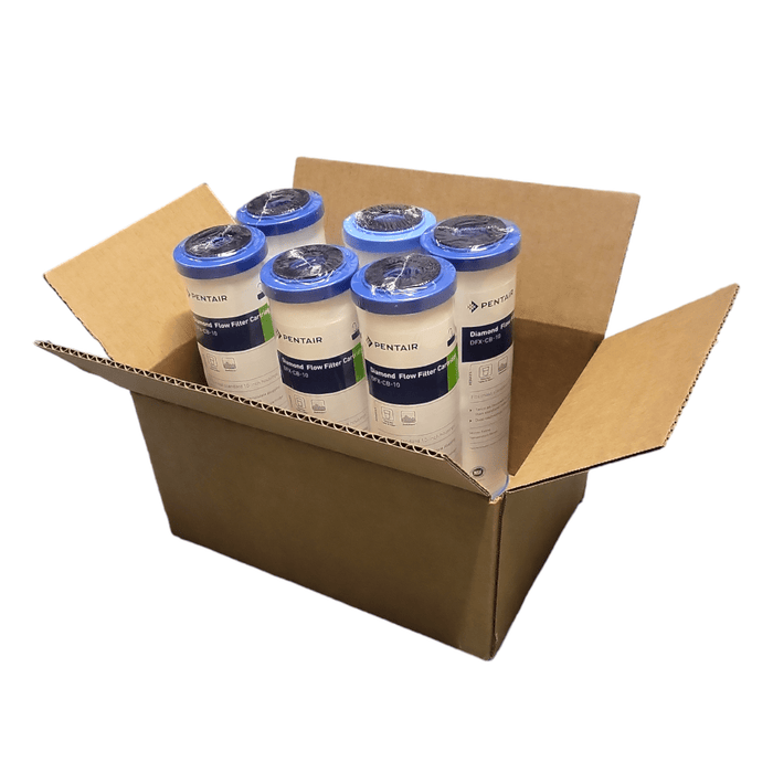 Pentair Pentek DFX-CB-10 Dual Purpose Sediment / Carbon Filter - 655130-43 10 Micron 2.5"x10" DFXSeries/10"x2.5"Dual Carb|Sed Pentek By Pentair 6 Pack 